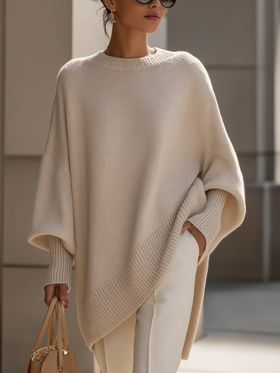 Camille | Oversized Knit Poncho Sweater