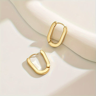Geometric Gold Hoop Earrings