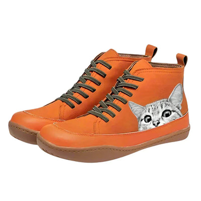 Fenna | Leather Ankle Boots for Cat Lovers