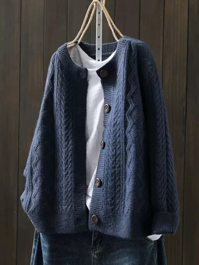 Lorena -  Comfortable Cable Cardigan
