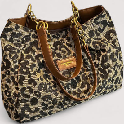 Sonia - Leopard Canvas Shopping Bag