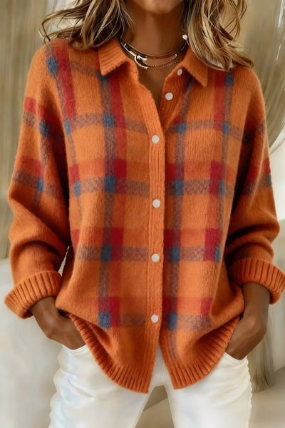 Tesa | Checked Knitted Cardigan