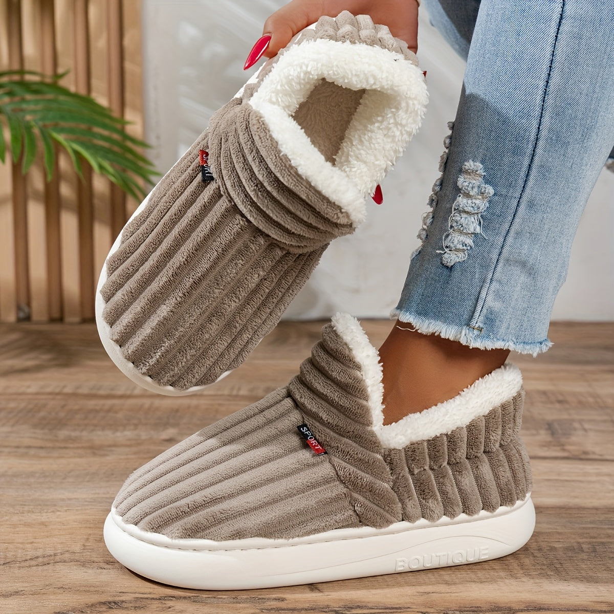 Olivia - CozyStep Plush House Slippers