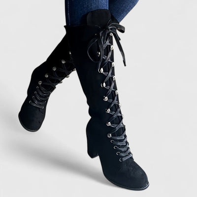 Marion | Velvet Elegance High Boots