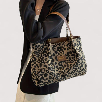 Sonia - Leopard Canvas Shopping Bag
