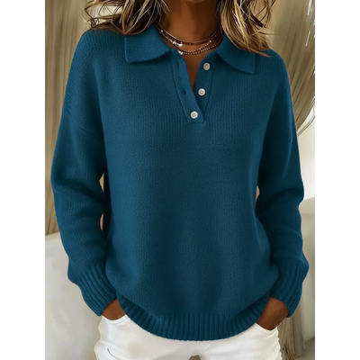 Lana | Soft Knit Polo Sweater