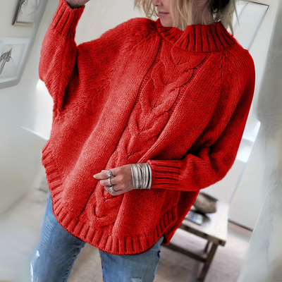 Lorette - Elegant Cable Knit Sweater