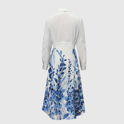Maleanor | Garden‑Print Long Sleeve Maxi Dress