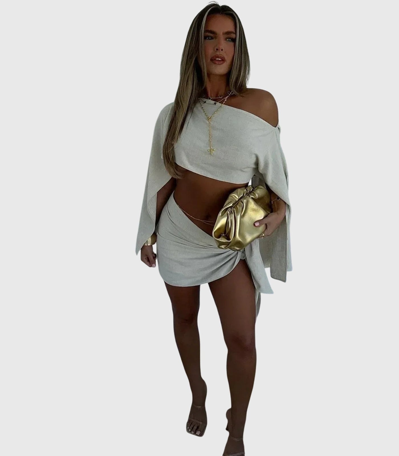 Amoura | Graceful Draped Set