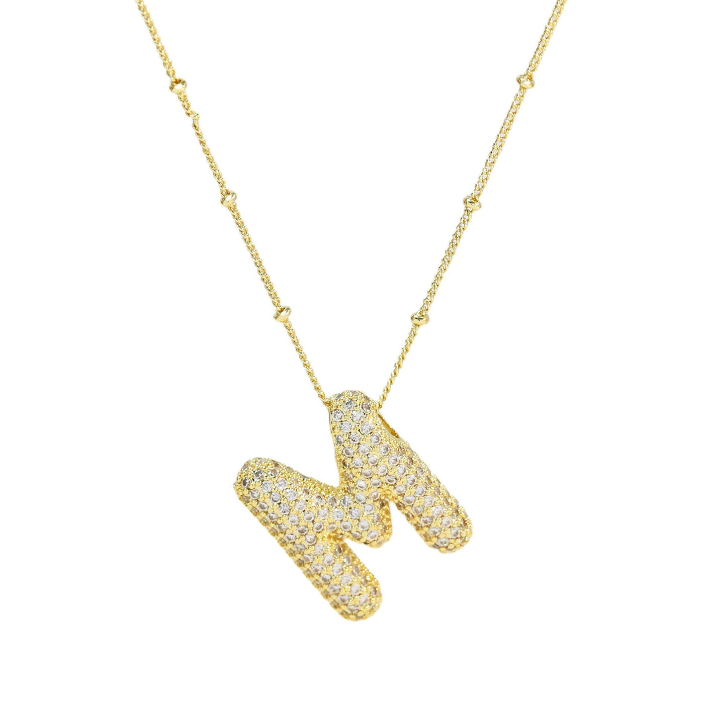 Savannah | Diamond Bubble Letter Necklace