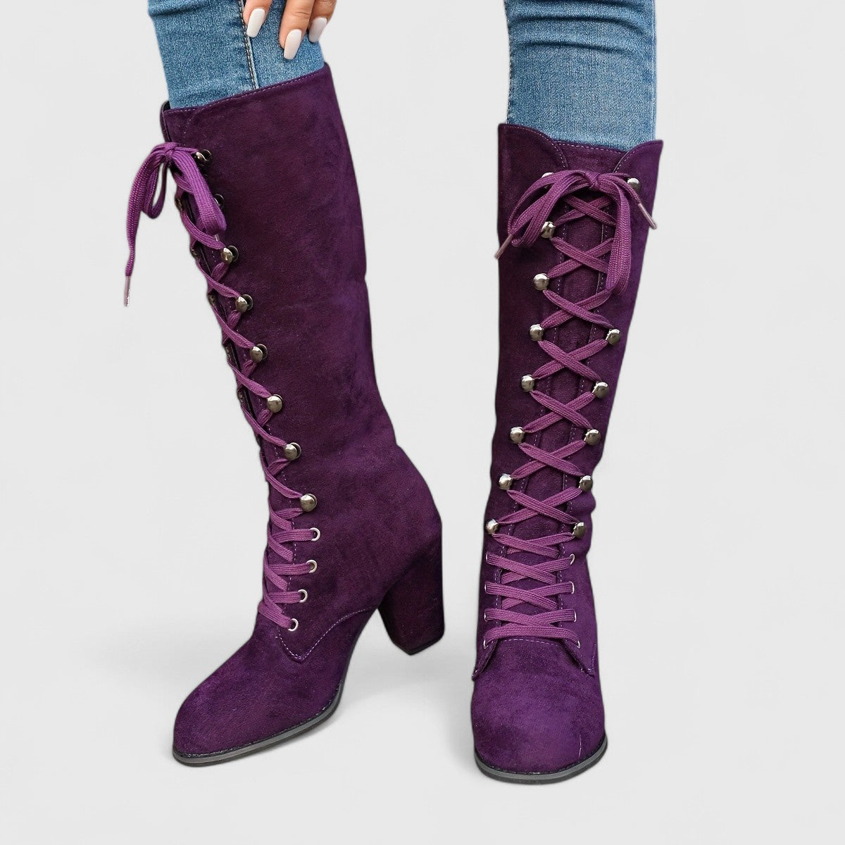 Marion | Velvet Elegance High Boots