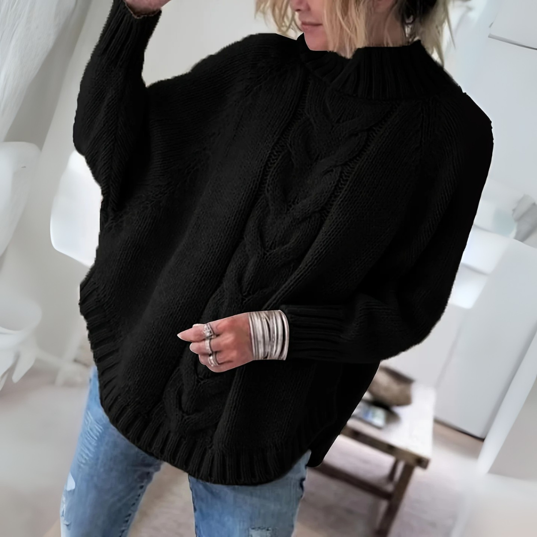 Lorette - Elegant Cable Knit Sweater