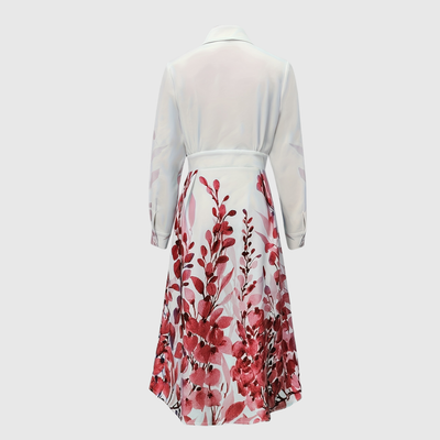 Maleanor | Garden‑Print Long Sleeve Maxi Dress