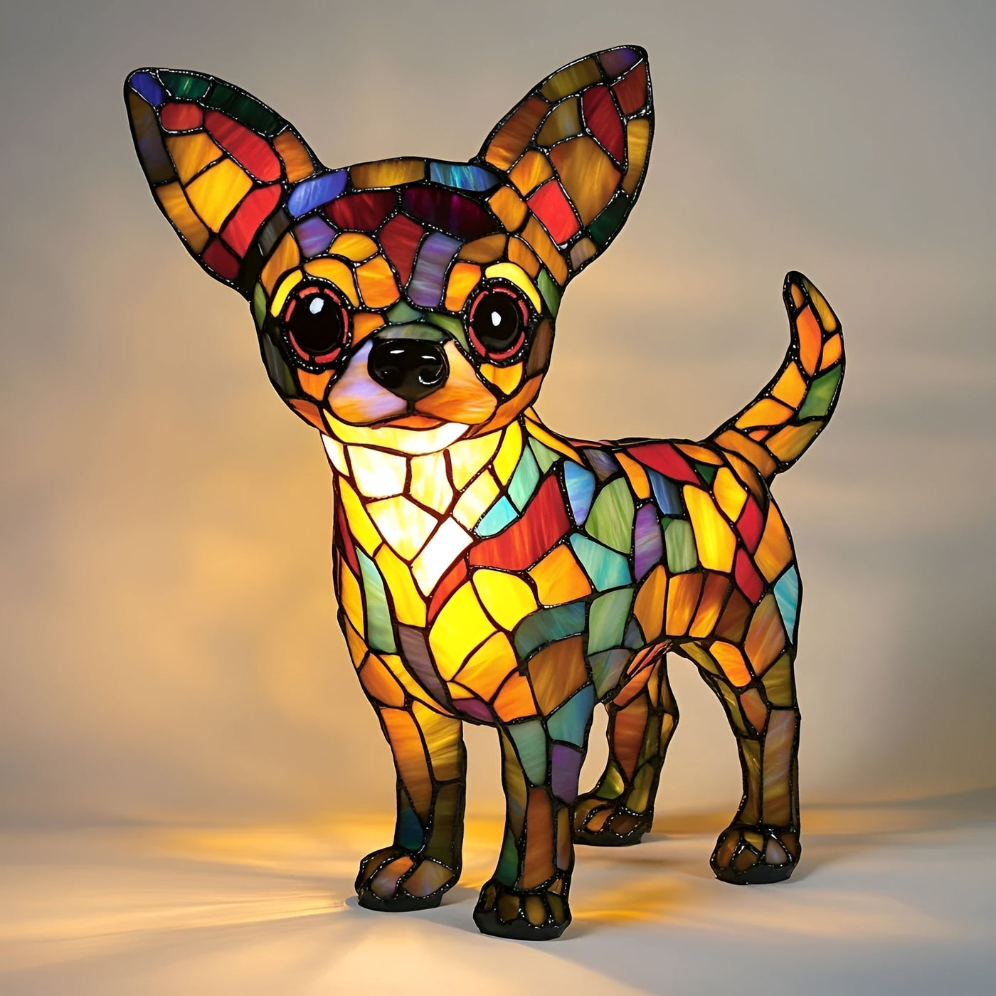 COLORPUP | VIBRANT STAINED DOG LAMP