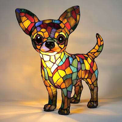 COLORPUP | VIBRANT STAINED DOG LAMP