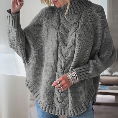 Lorette - Elegant Cable Knit Sweater