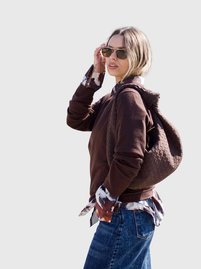 Celeste | Knotted Braided Medium Suede Bag