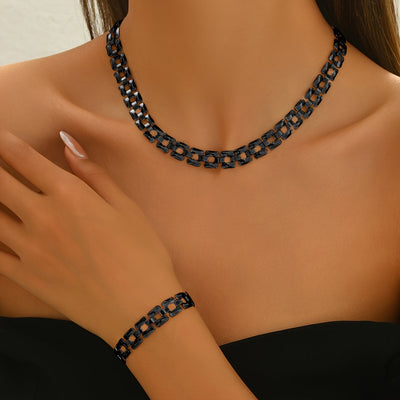 Spring & Summer Necklace Set – Polished Metal Finish