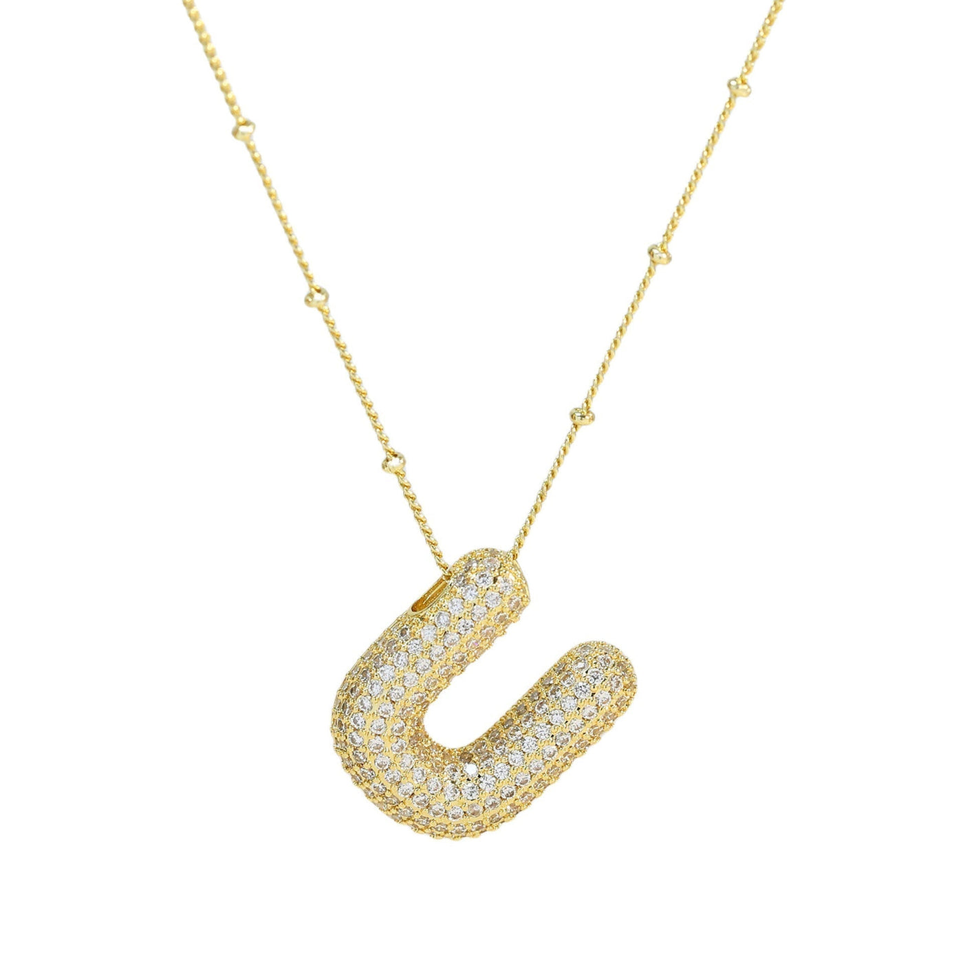 Savannah | Diamond Bubble Letter Necklace