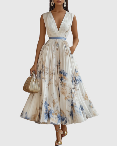 Rowella | Elegant Pleated Maxi Dress