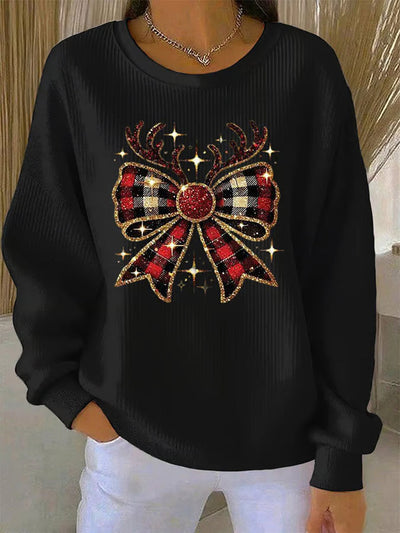 Elin | Christmas Sweater with Bow Pattern