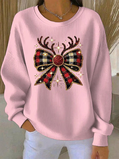Elin | Christmas Sweater with Bow Pattern