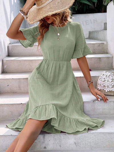 Yara - Elegant Casual Short Sleeve Dress