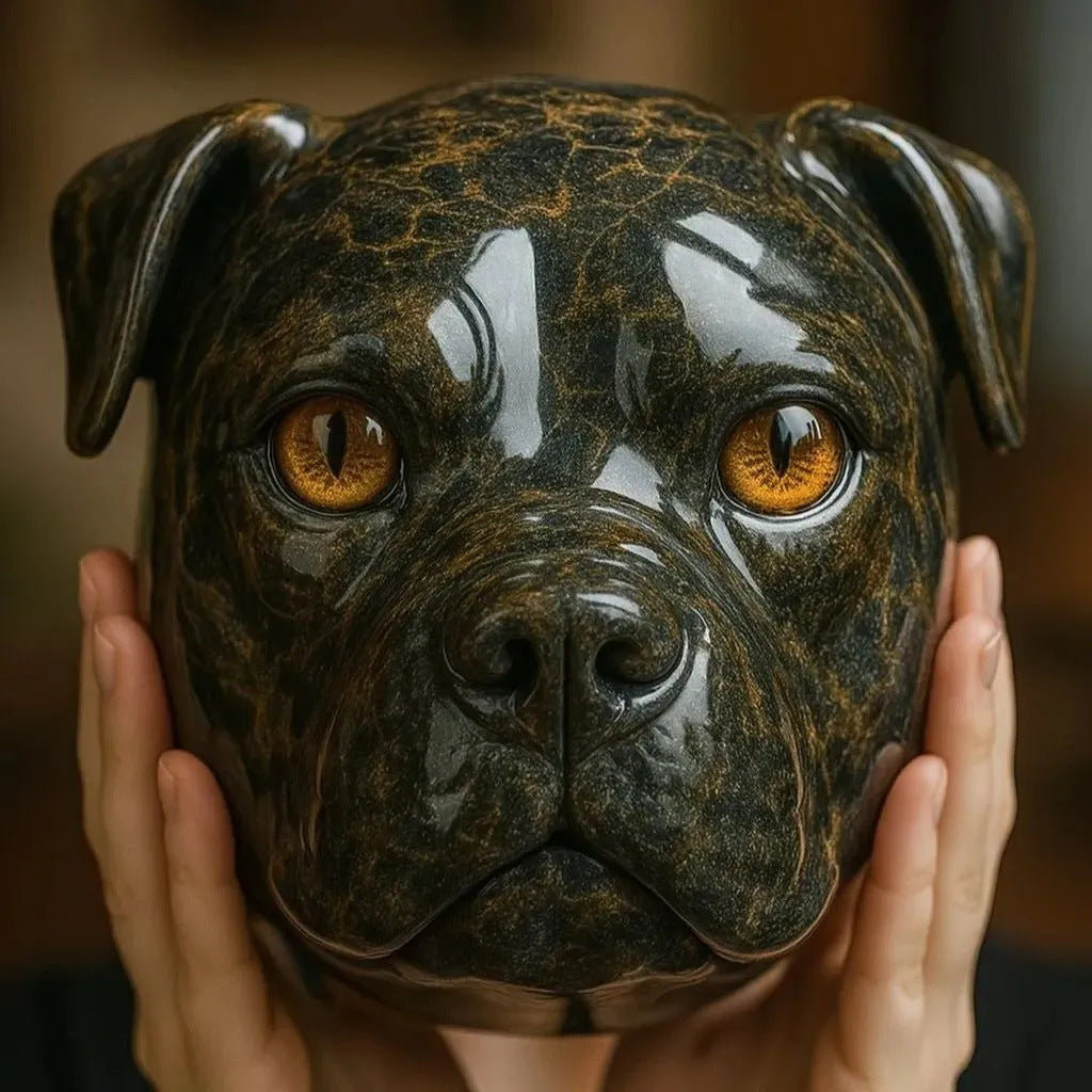 SHADOWSOUL | GLOSSY OBSIDIAN DOG HEAD