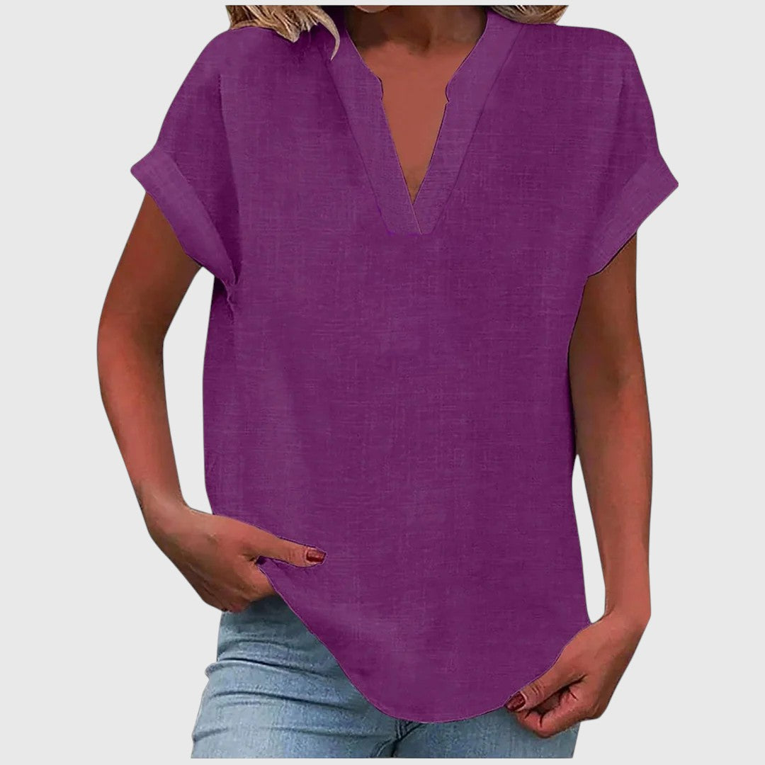 Dee - Relaxed V-Neck Blouse