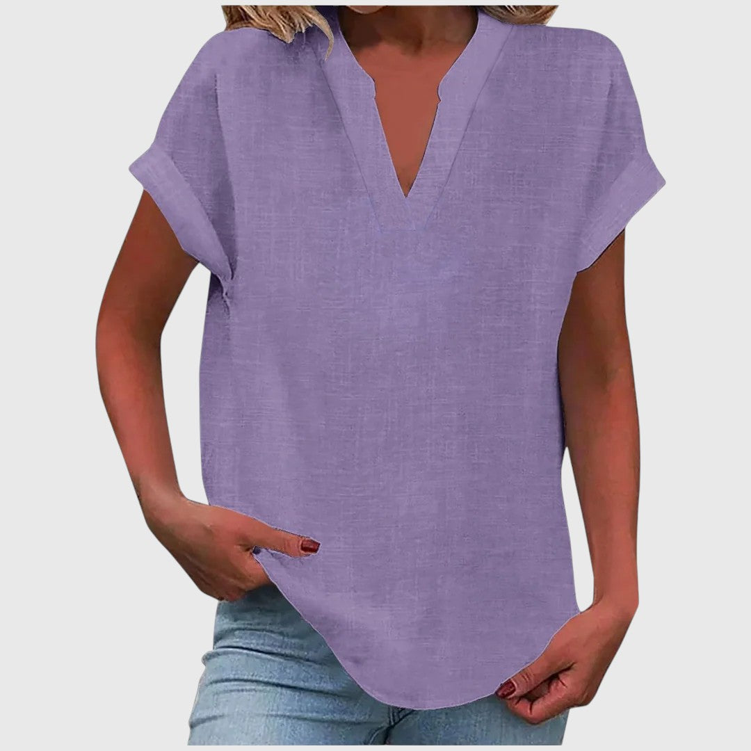 Dee - Relaxed V-Neck Blouse