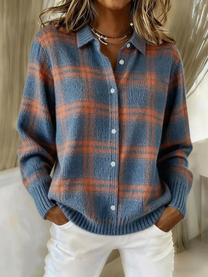 Tesa | Checked Knitted Cardigan
