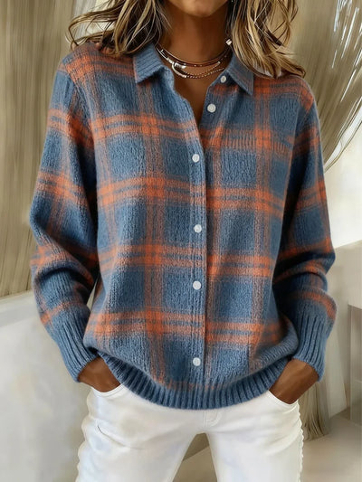 Tesa | Checked Knitted Cardigan
