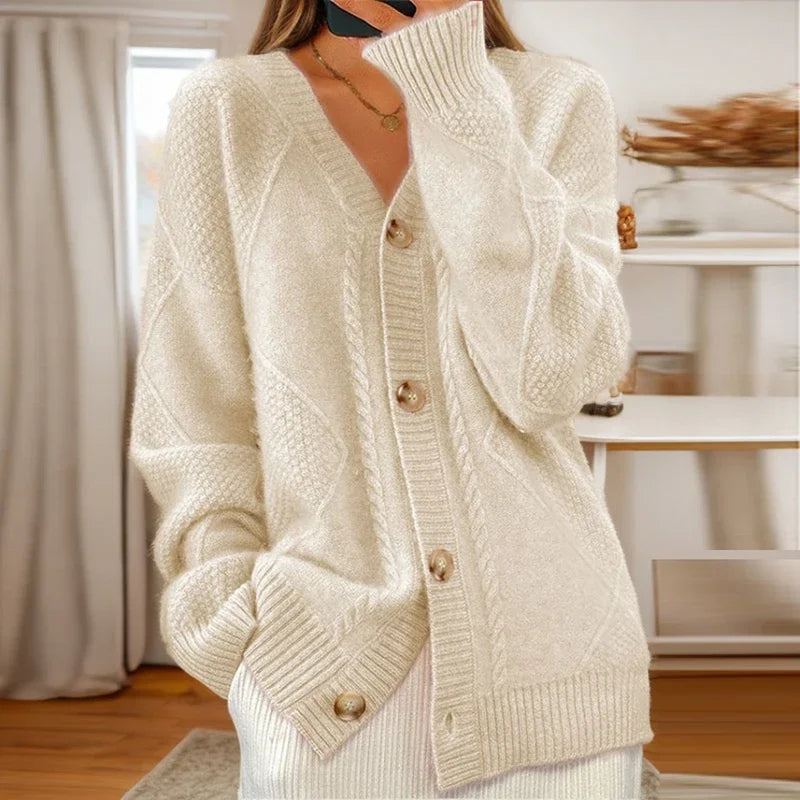 Rose - Cable-Knit Cardigan