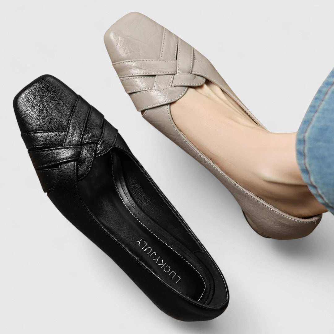 Tracey – Elegant Braided Low Heel Pumps