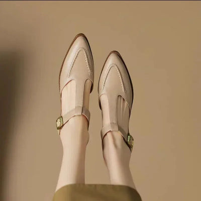 Gianna | Classic Buckle Leather Shoes