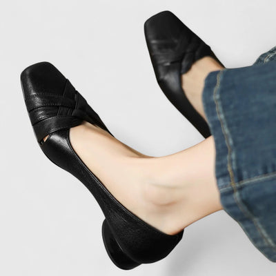 Tracey – Elegant Braided Low Heel Pumps