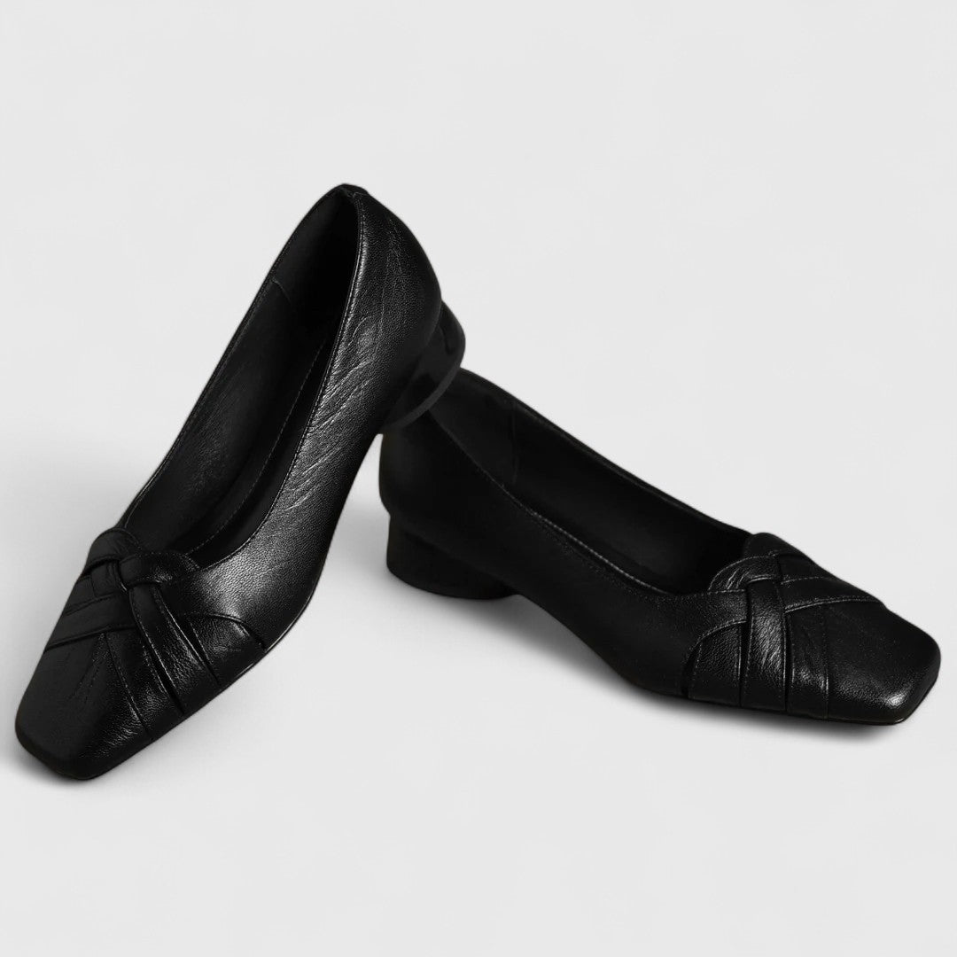 Tracey – Elegant Braided Low Heel Pumps