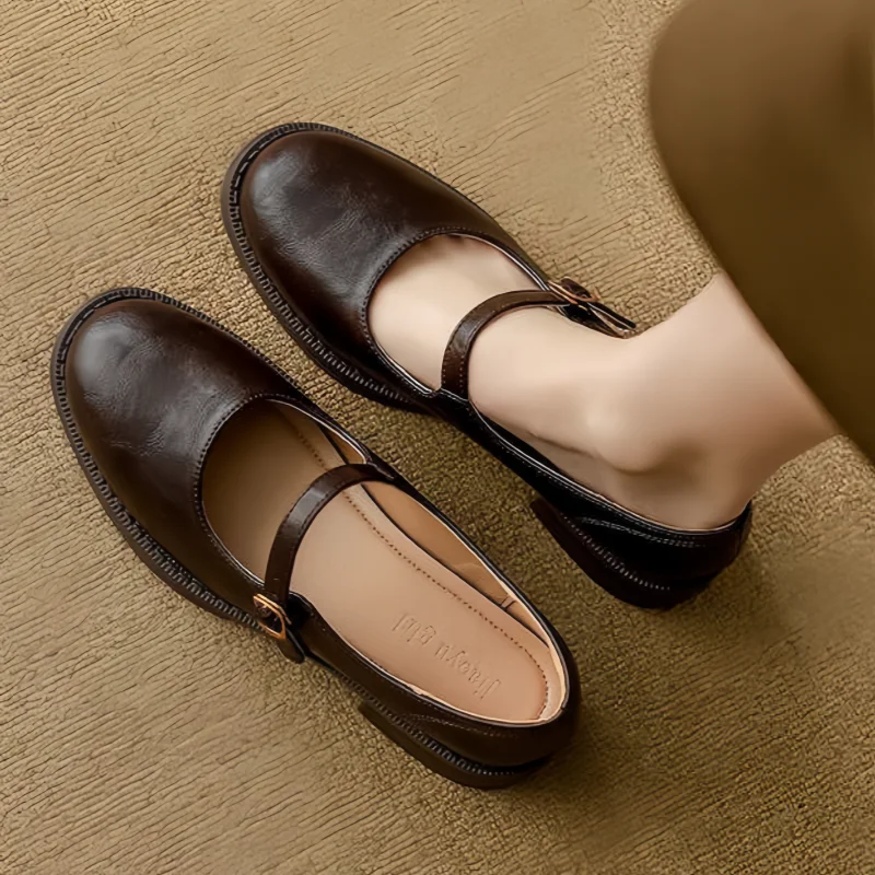 Dorvanna | Timeless Comfort Mary Janes in Soft Leather