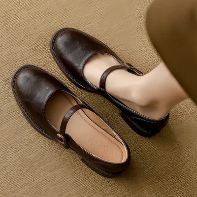 Dorvanna | Timeless Comfort Mary Janes in Soft Leather