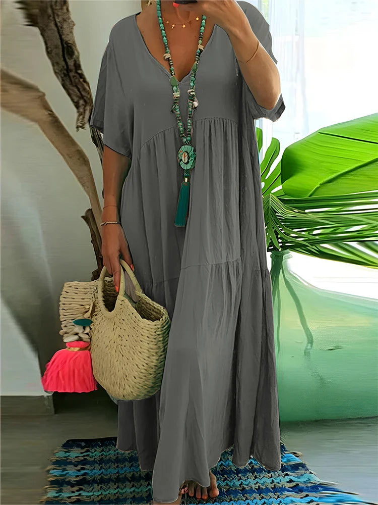 Lorna - Elegant Tummy Covering Maxi Dress
