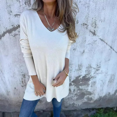 Sasha - Relaxed V-Neck Knit Tunic
