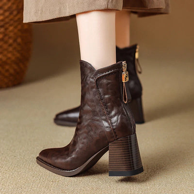 Sharon - Elegant Comfort Heel Boots