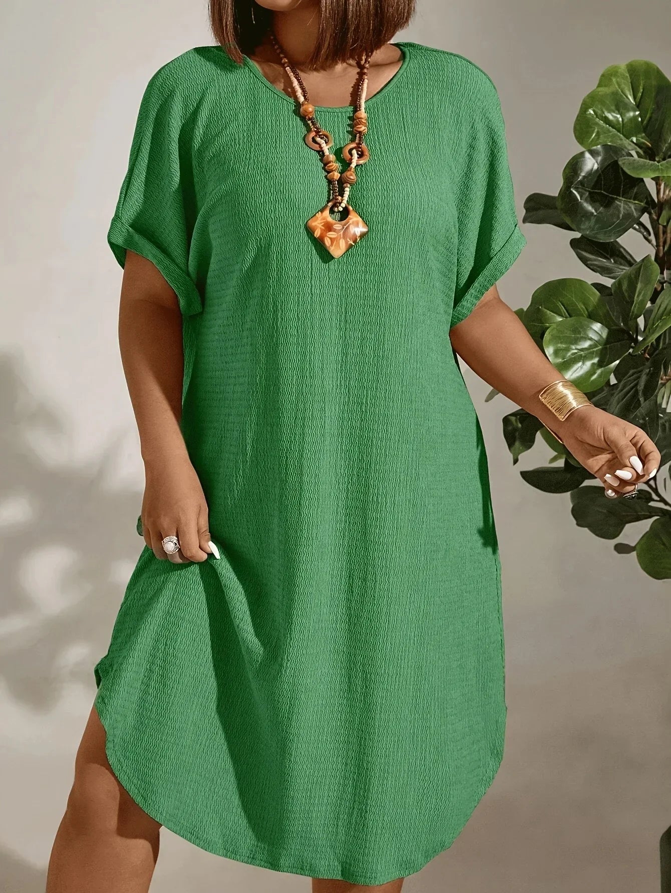 Helene - Elegant Tummy Covering Mini Dress