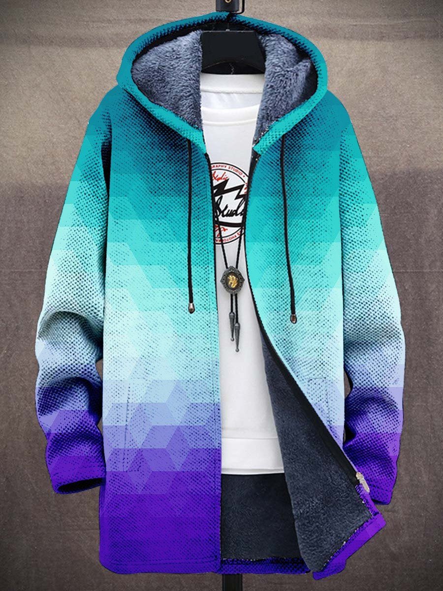 Celeste – Blue & Teal Ombre Artistic Cardigan