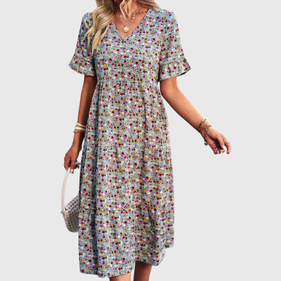 Carol - Summer floral midi dress