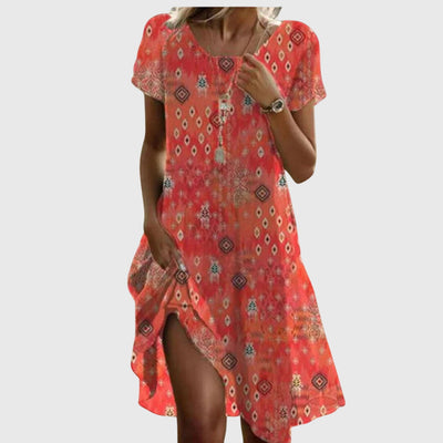 Cecilia – Short Sleeved Boho Dress