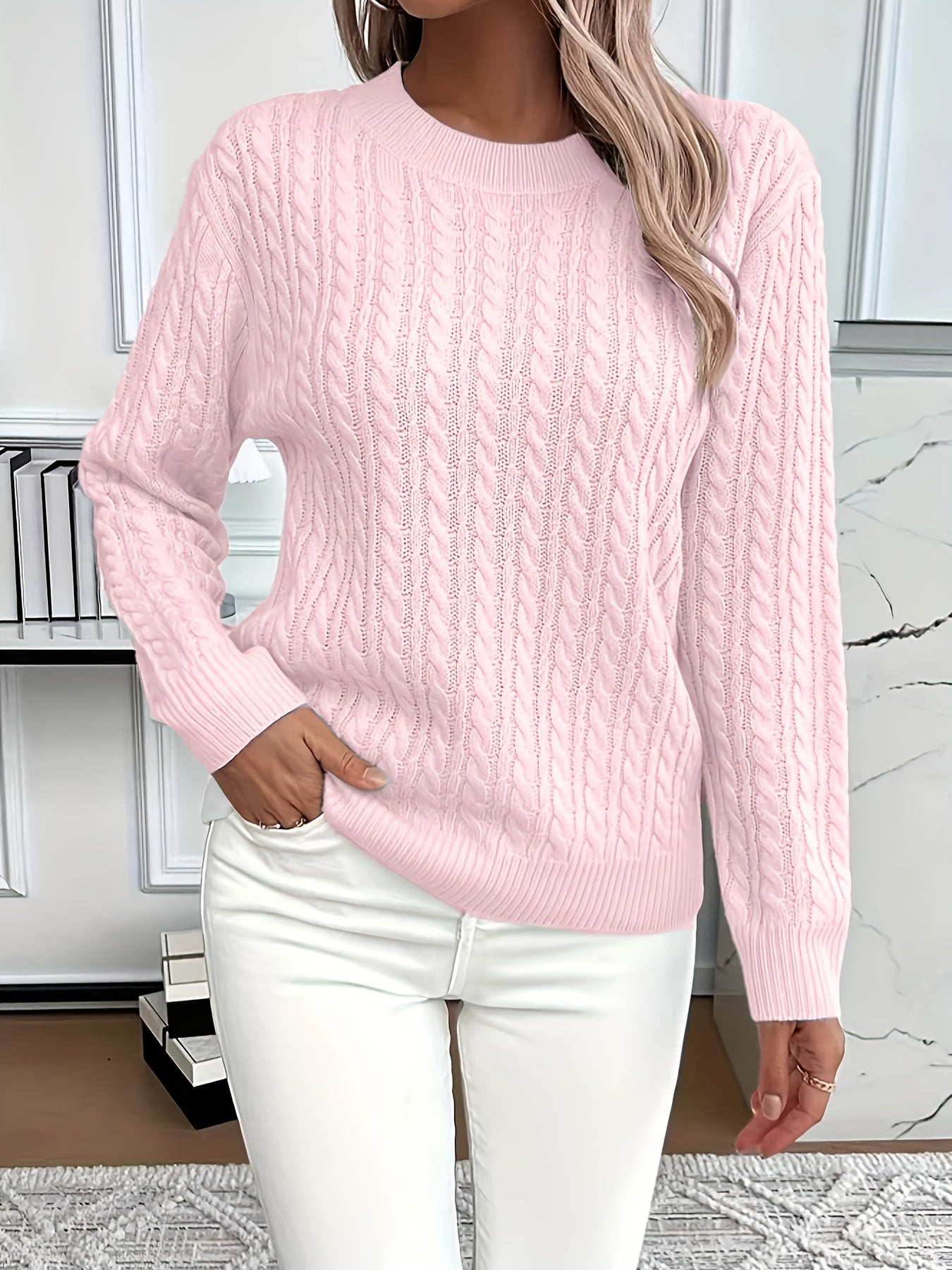 Antonella - Casual Loose-Fit Round Neck Sweater