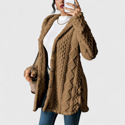 Elise - Plush Hooded Cardigan