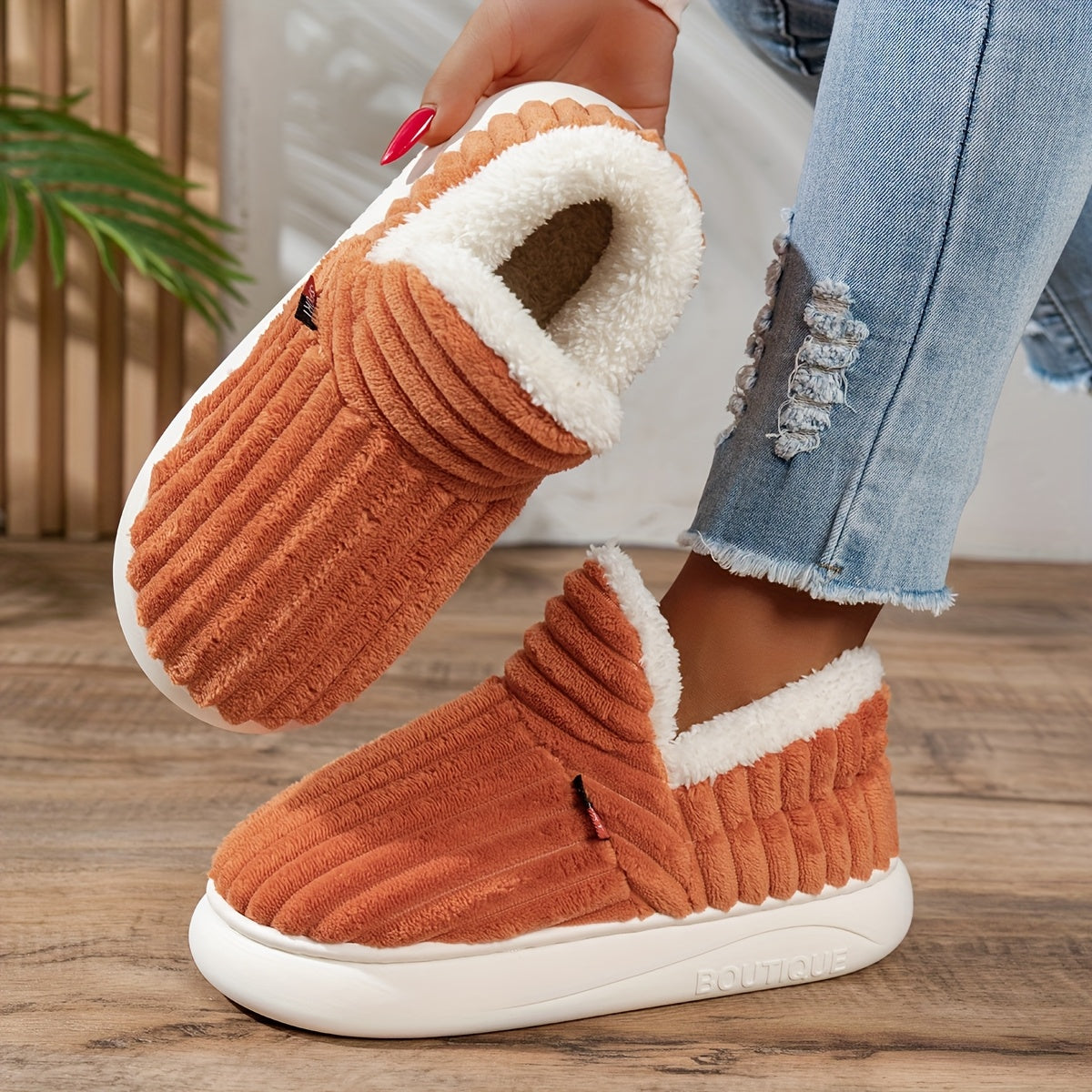Olivia - CozyStep Plush House Slippers
