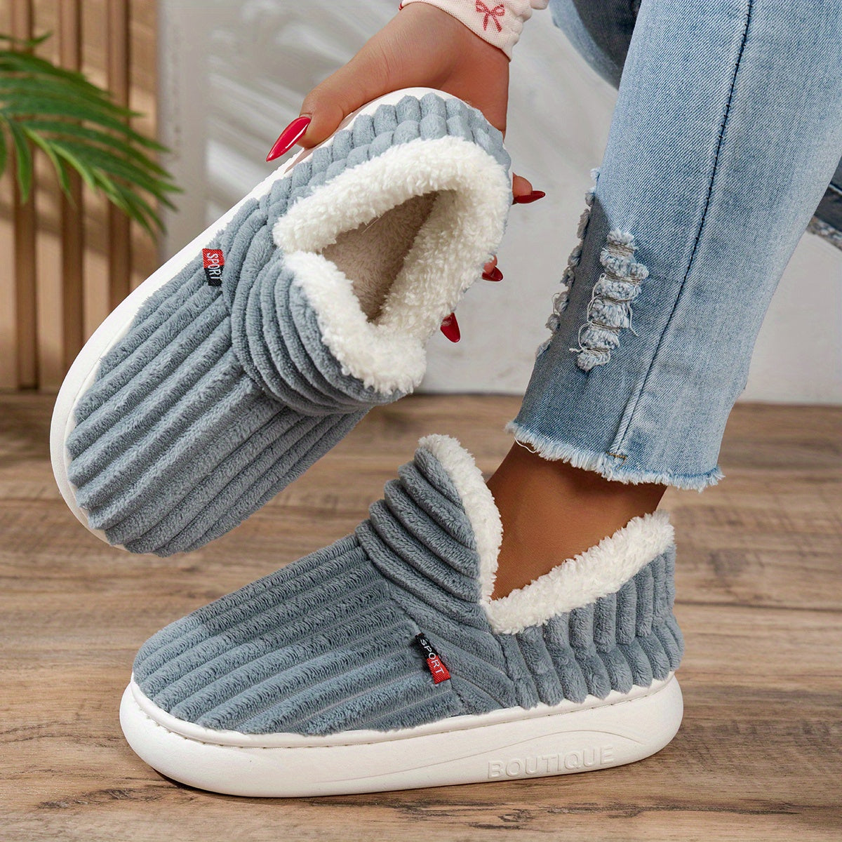 Olivia - CozyStep Plush House Slippers